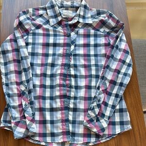 Plaid Button-Up Shirt